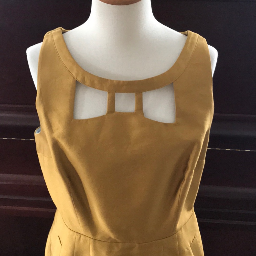 Gold Maeve Dress Silk/Wool - Picture 3 of 8